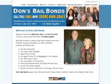 Tablet Screenshot of donsbailbonds.com